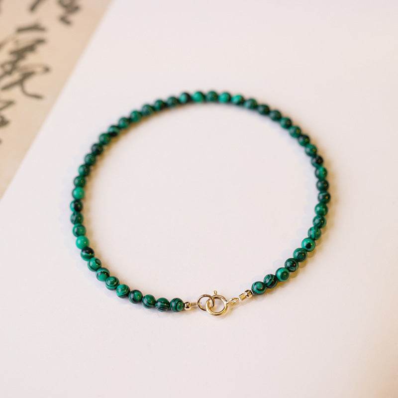 3mm Malachite Green Bracelets Mall Crystal - Velora