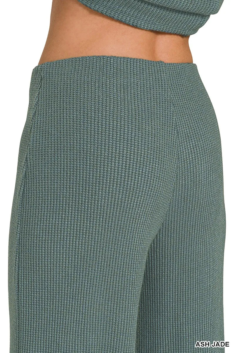 Zenana Mock Neck Top and Pants Sweater Set - Velora
