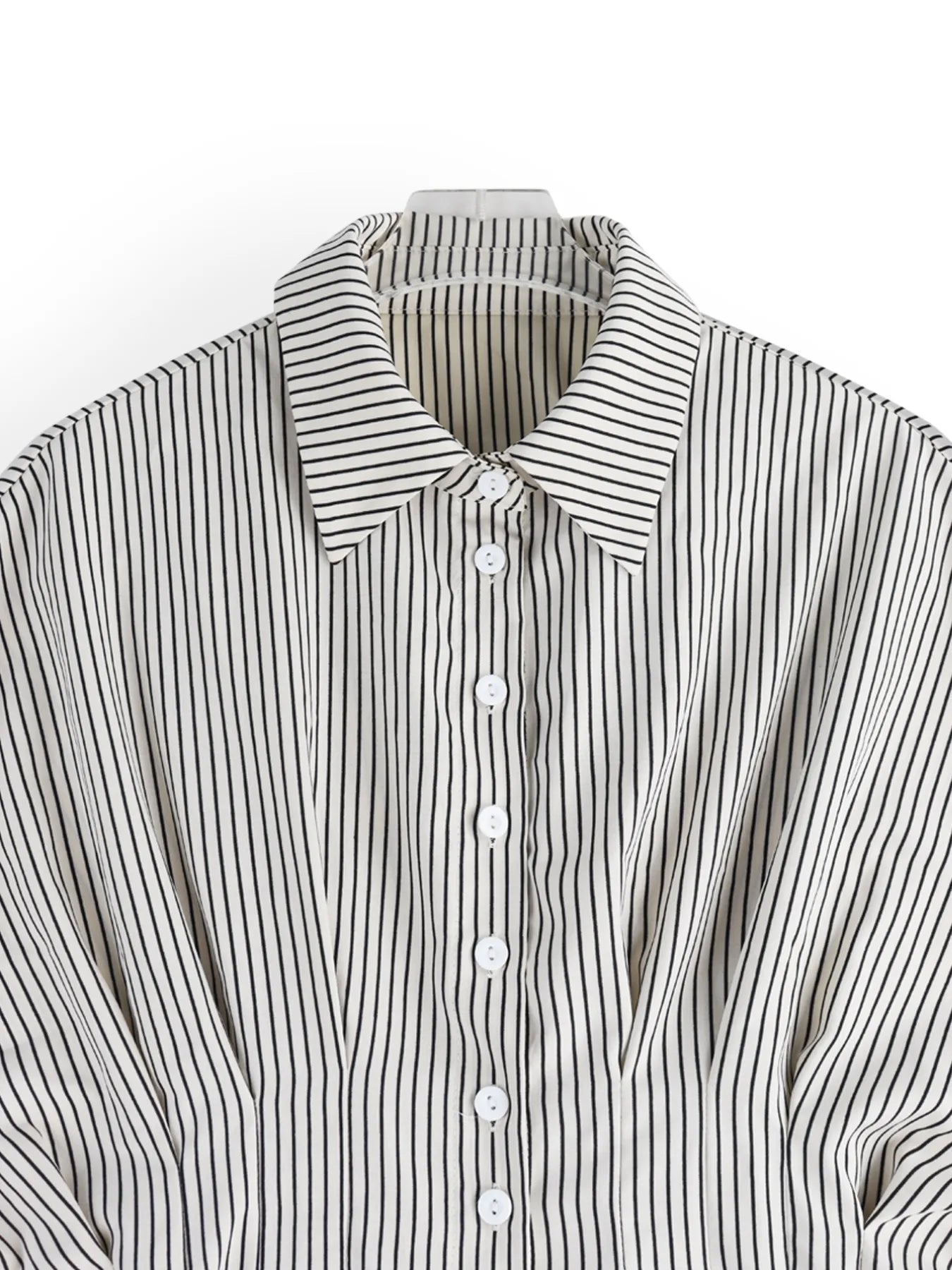 Striped Short Sleeve Button-Up Shirt - Velora