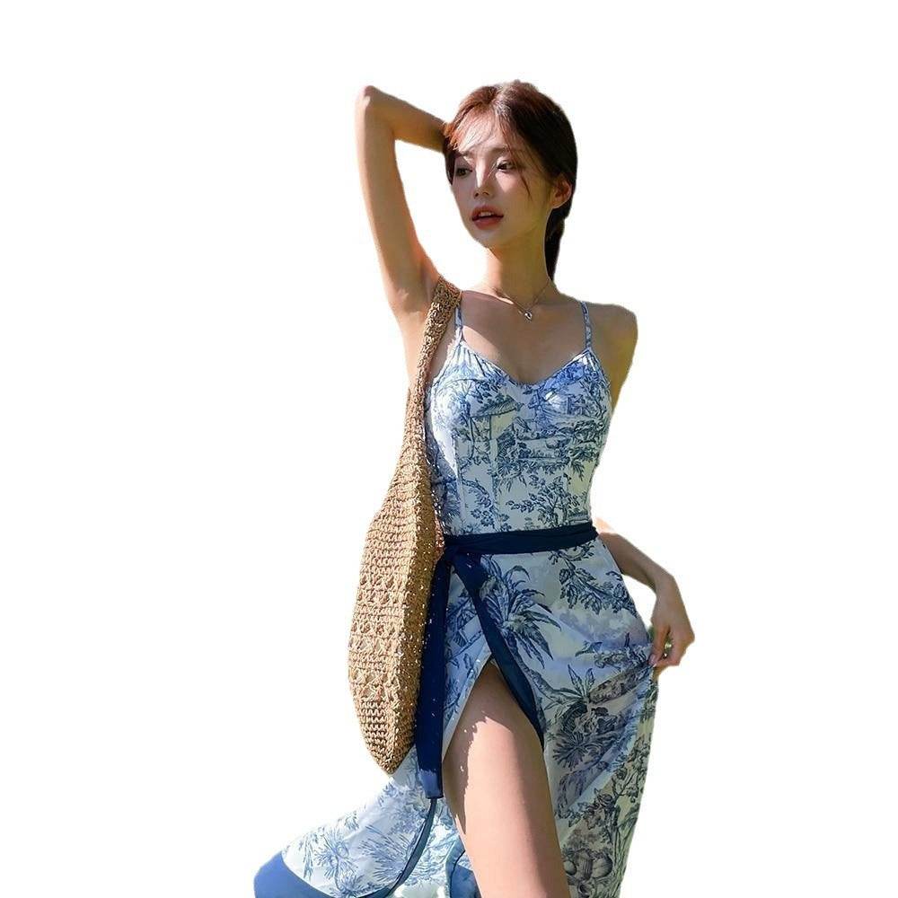 New Retro Printed One-piece Swimming - Velora