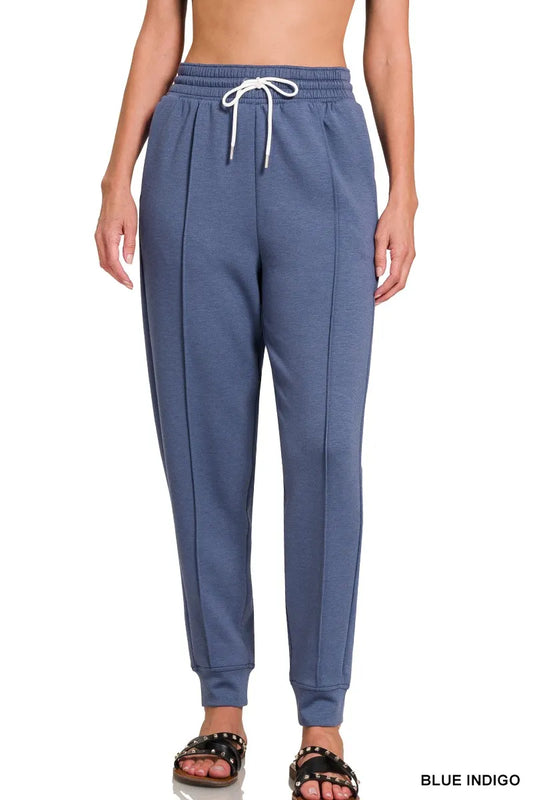 Zenana Drawstring Scuba Sweatpants with Pockets - Velora