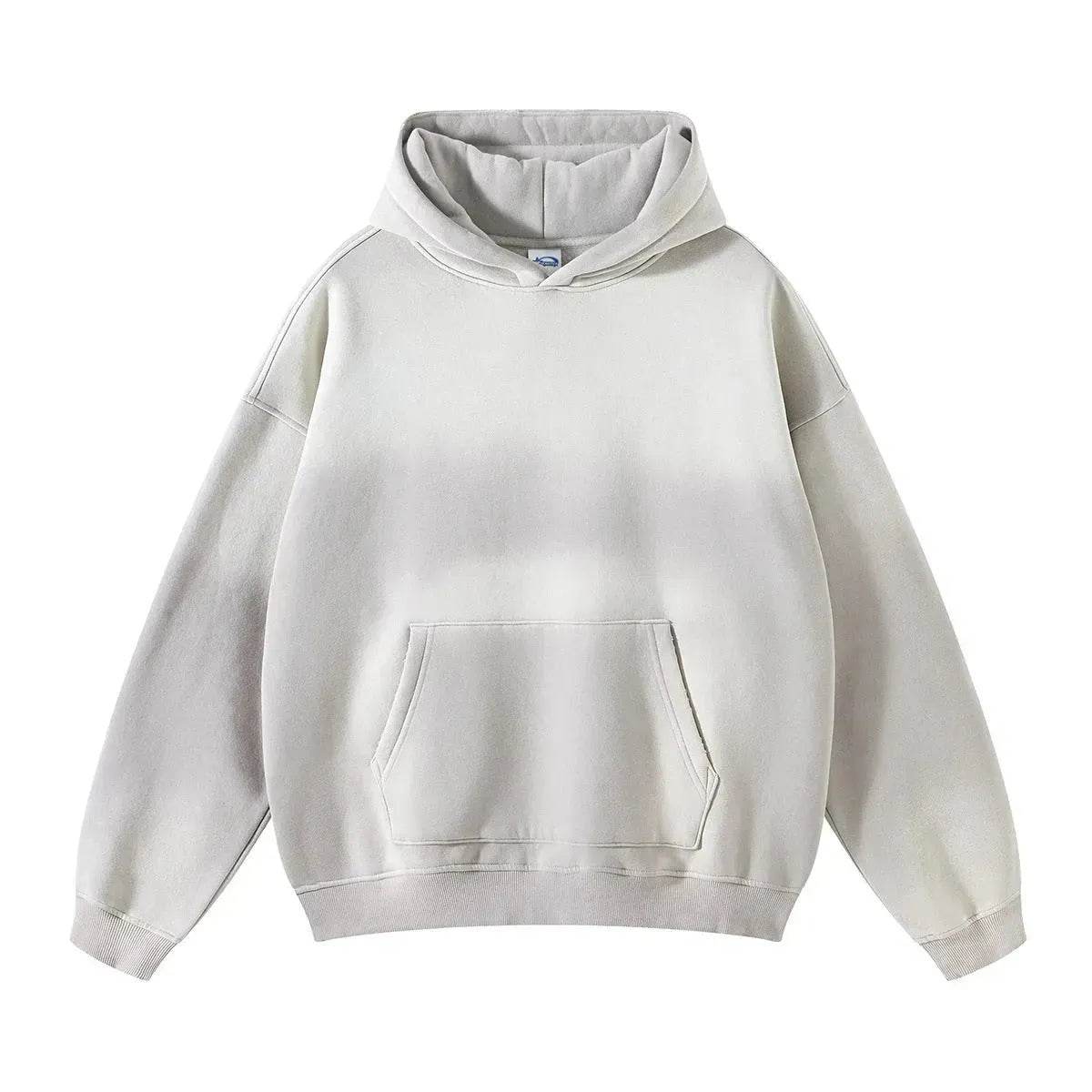 Fall Winter High Street Velvet Padded Thickened Hoodie sweatshirt for men