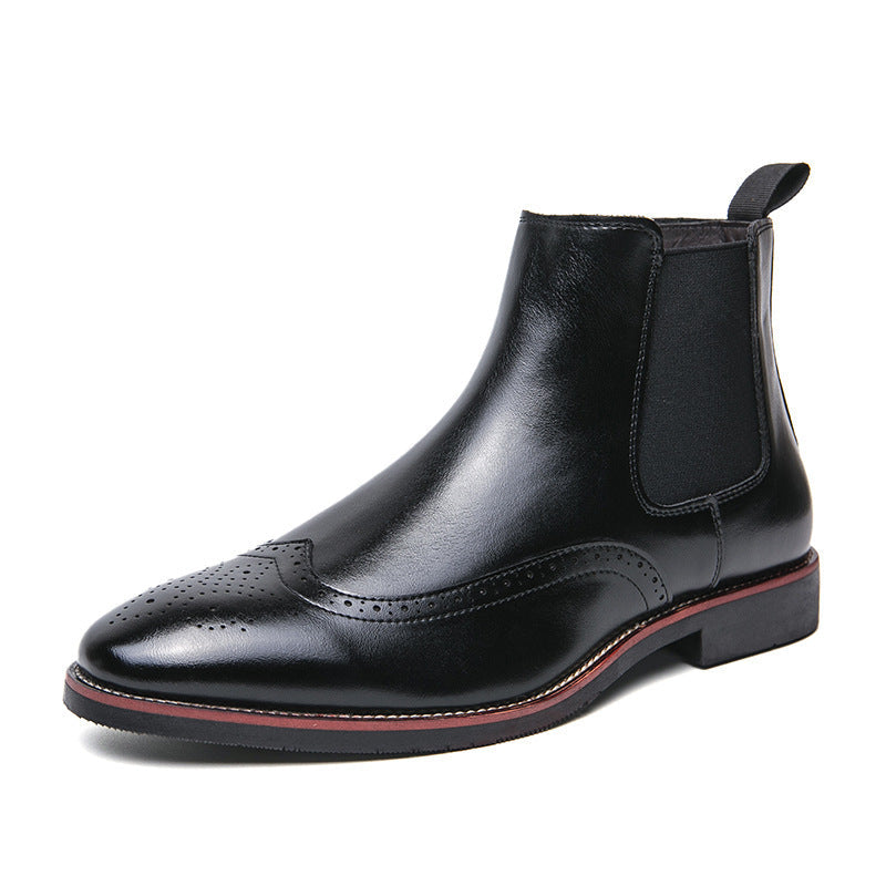 Autumn And Winter Fleece-lined Men's Plus Size Fashion Short Boots Velora