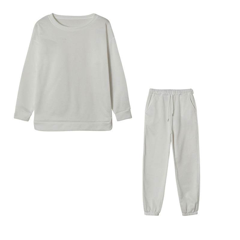 2pcs Ladies Athleisure wear Long sleeve Round neck Sweatsuit set - Velora