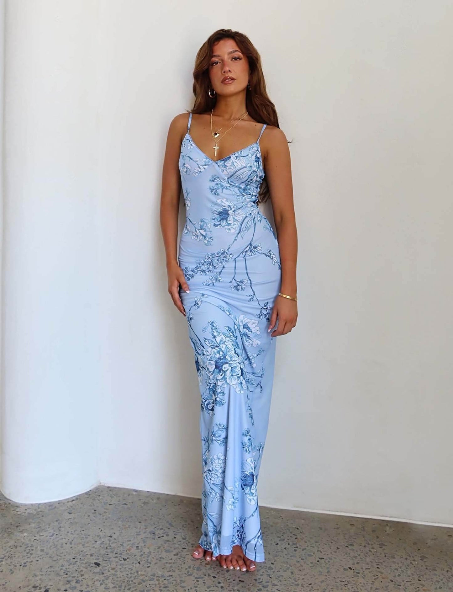 Y2K Slim Flowers Printing Slip Dress Women's Summer Suspender Skirt Vacation Beach Long Dresses - Velora
