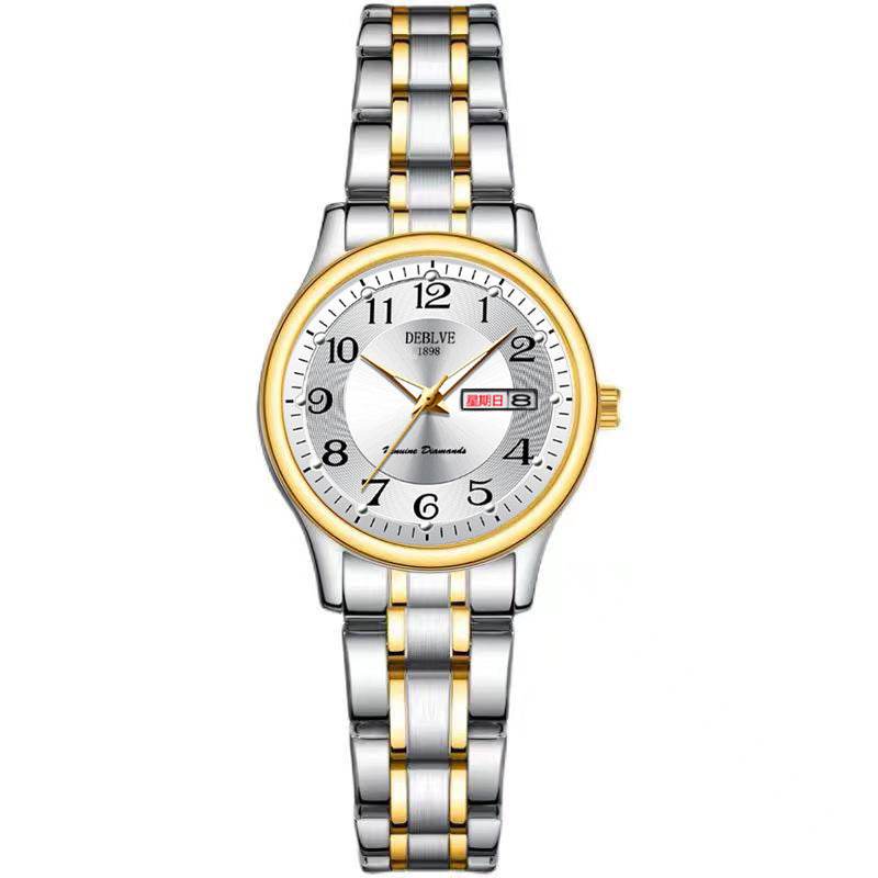 Ultra-thin Steel Strap Double Calendar Luminous Watrproof Watch - Velora