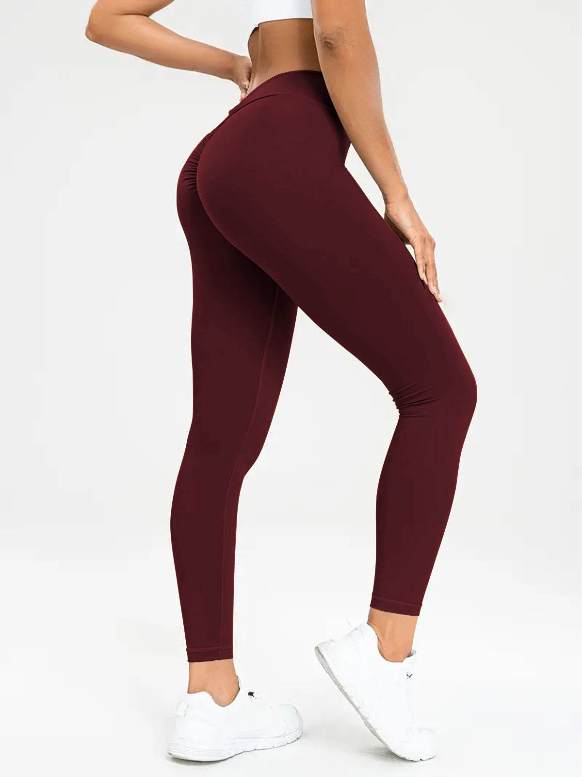 Women's Yoga Pants High Waist Lift High Elastic Tight Fitness Trousers - Velora