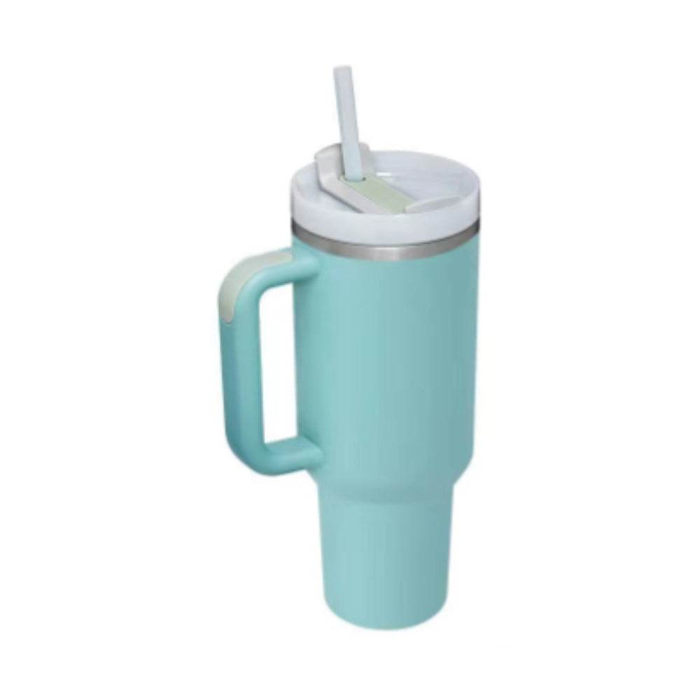 40 Oz Tumbler With Handle Straw Insulated, Stainless Steel Spill Proof Vacuum Coffee Cup Tumbler With Lid Tapered Mug Gifts For Valentine Lover Suitable For Car Gym Office Travel - Velora