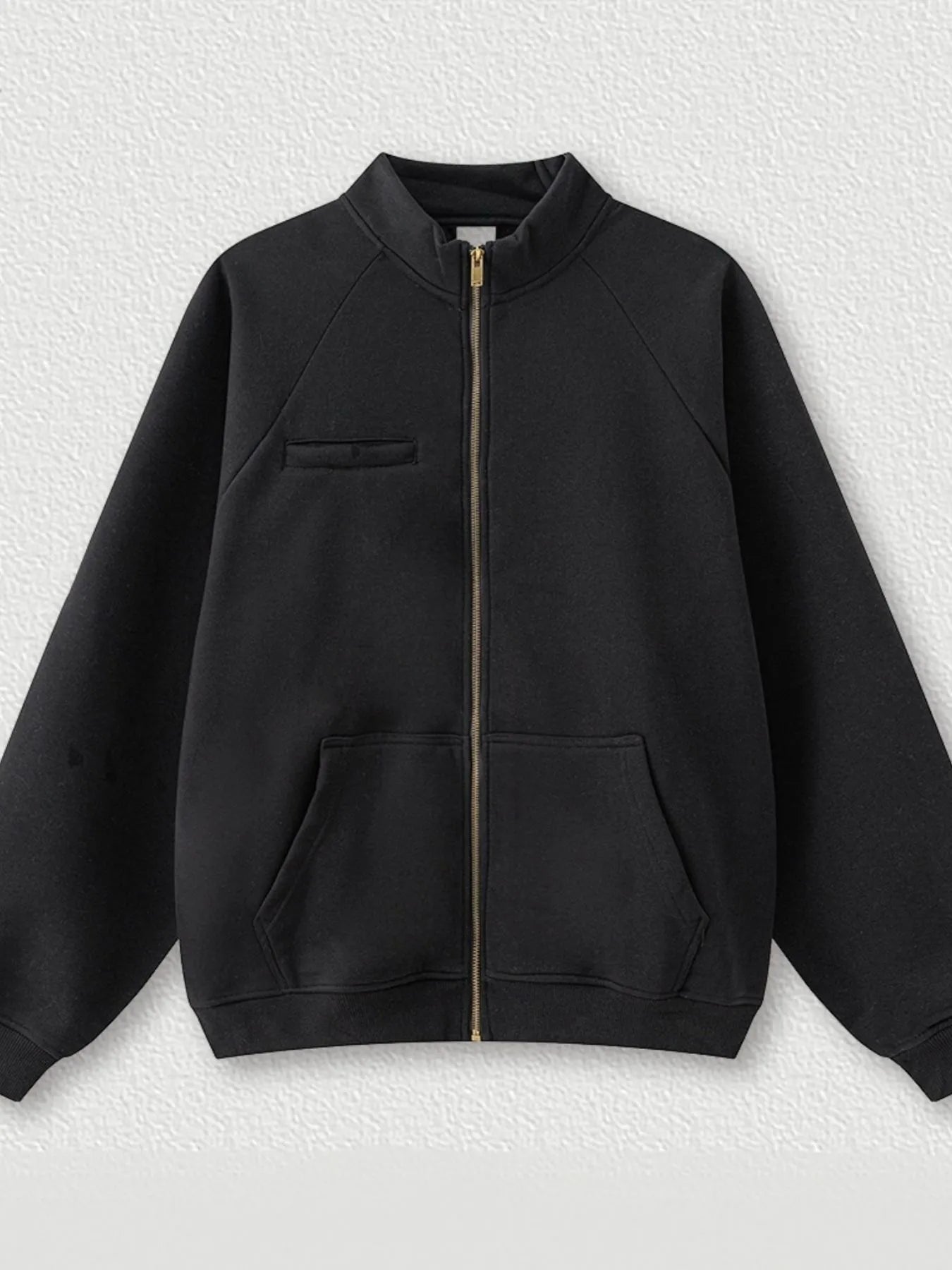 Men's Zip Up Raglan Sleeve Sweatshirt - Velora