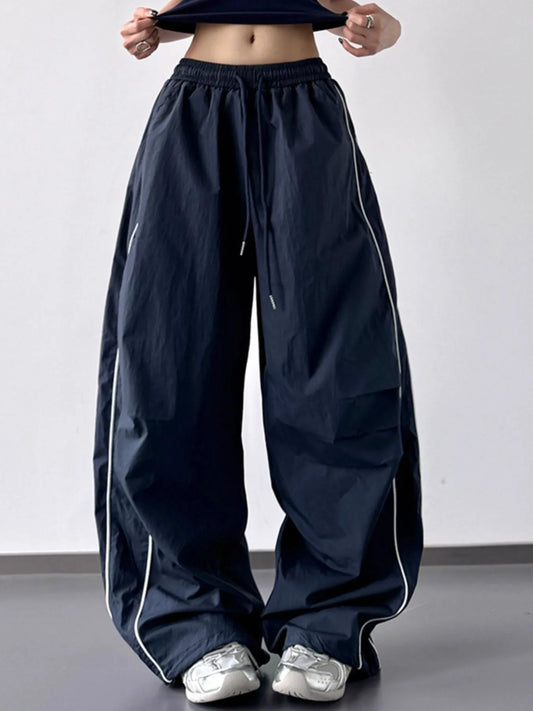 Drawstring Wide Leg Pants - Velora