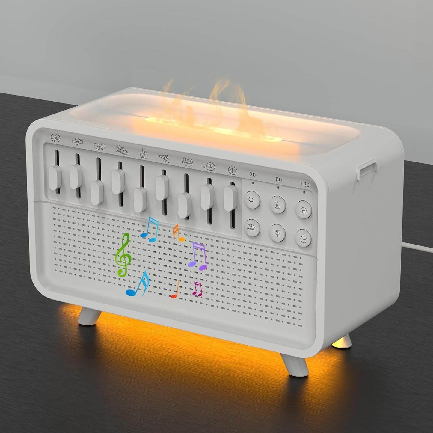 3 In 1 Bluetooth Speaker White Noise Sleep Night Light Humidifier All-in-one Machine Free Combination Of 8 Group Nature Sound - Velora