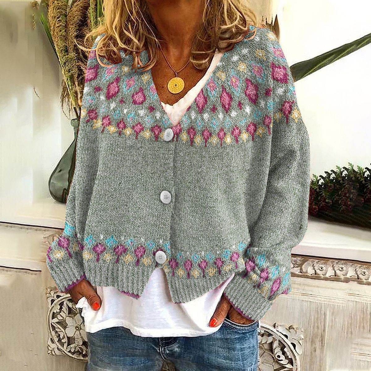Printed Women's Sweater - Velora