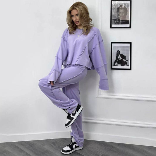 Design Curling Sweater Suit Street Simplicity - Velora