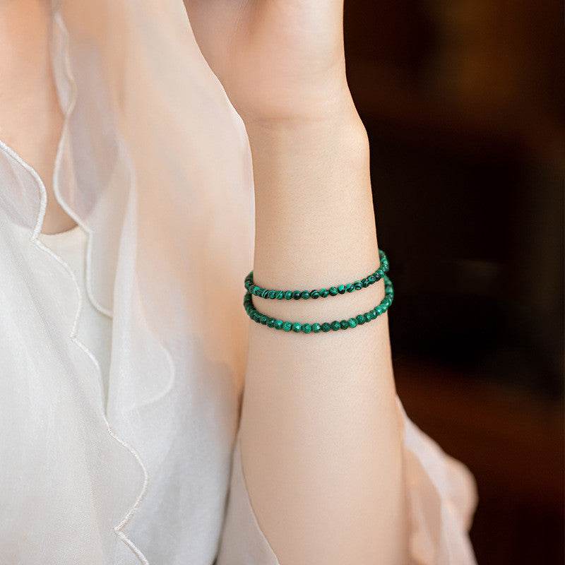 3mm Malachite Green Bracelets Mall Crystal - Velora