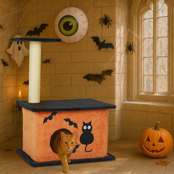 Halloween Inspired Cat Tree Tower Cat Tree For Indoor With Spacious Cat Condo - Velora