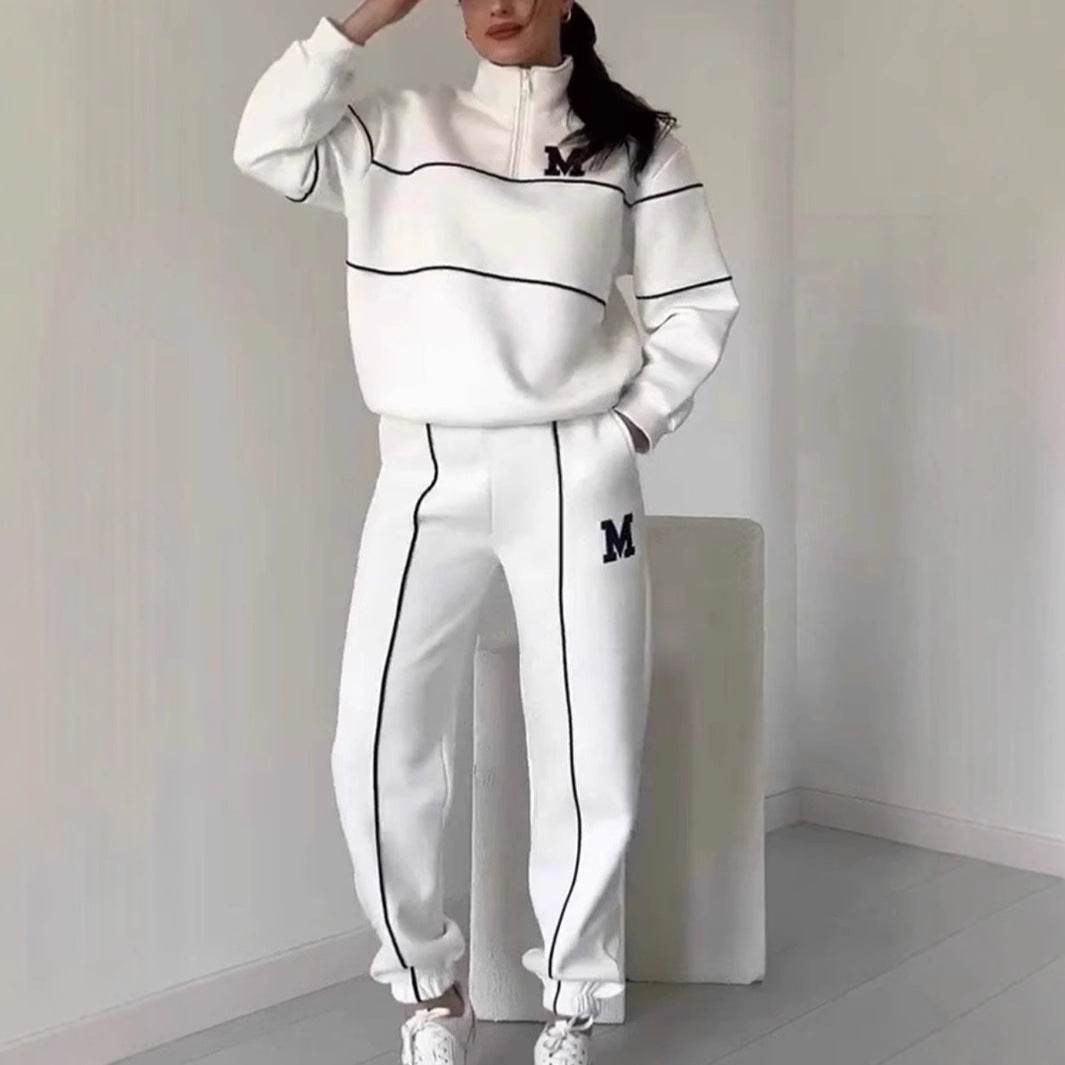 Womens 2 Piece Outfits Lounge Hoodless Pullover Sweatshirt Sweatsuit Sets Sweatshirt Baggy Fashion Sweatpants With Pockets - Velora