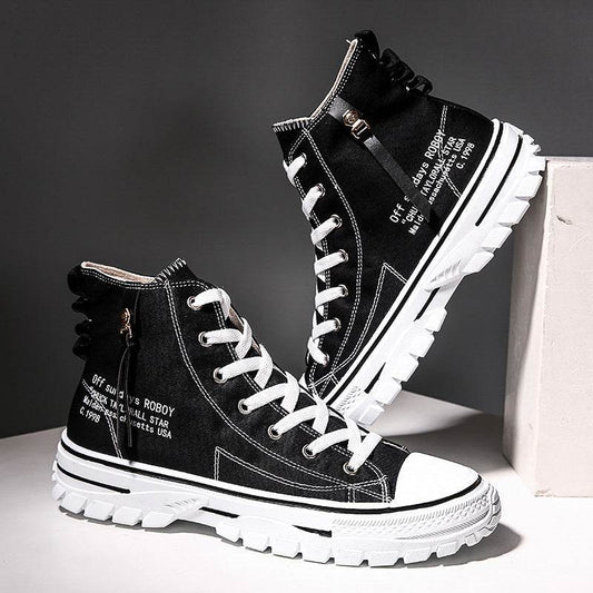 Canvas Shoes, Breathable Thick Sole, Board Shoes, Gaobang Casual Shoes - Velora
