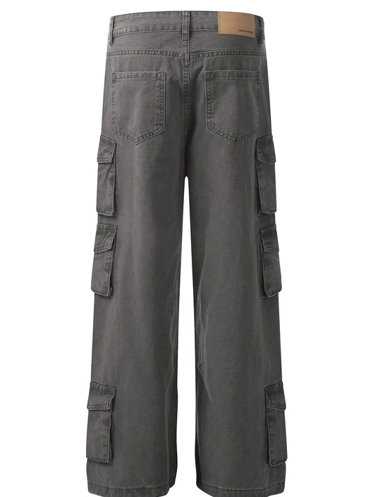 Men's Wide Leg Multi-Pocket Cargo Pants - Velora
