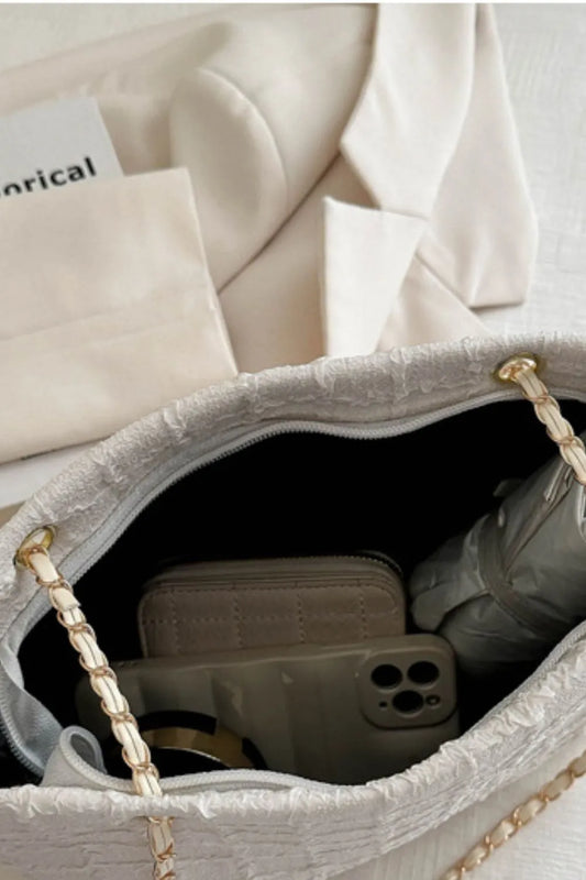 Polyester Texture Chain Tote bag - Velora