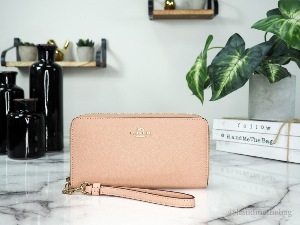 Coach Elegance Blush Crossgrain Leather Wallet