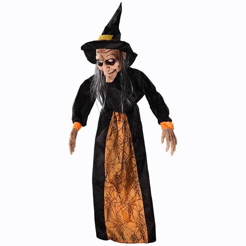 Halloween Voice-activated Horror Electric Witch Toy Ghost Festival Bar Outdoor Decorations Arrangement Props - Velora