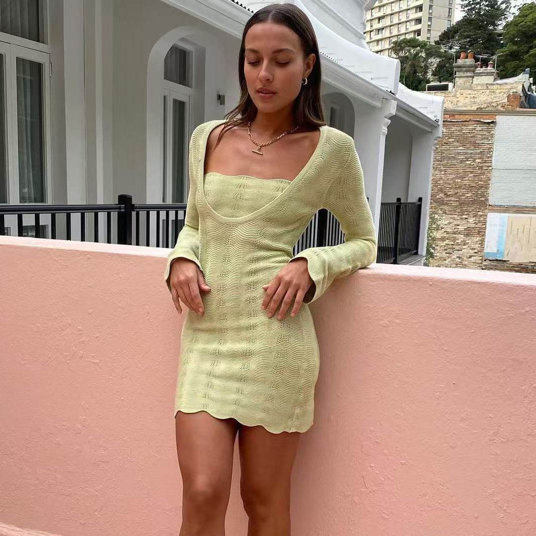 Design Knitted Dress Women's Slim Fit - Velora