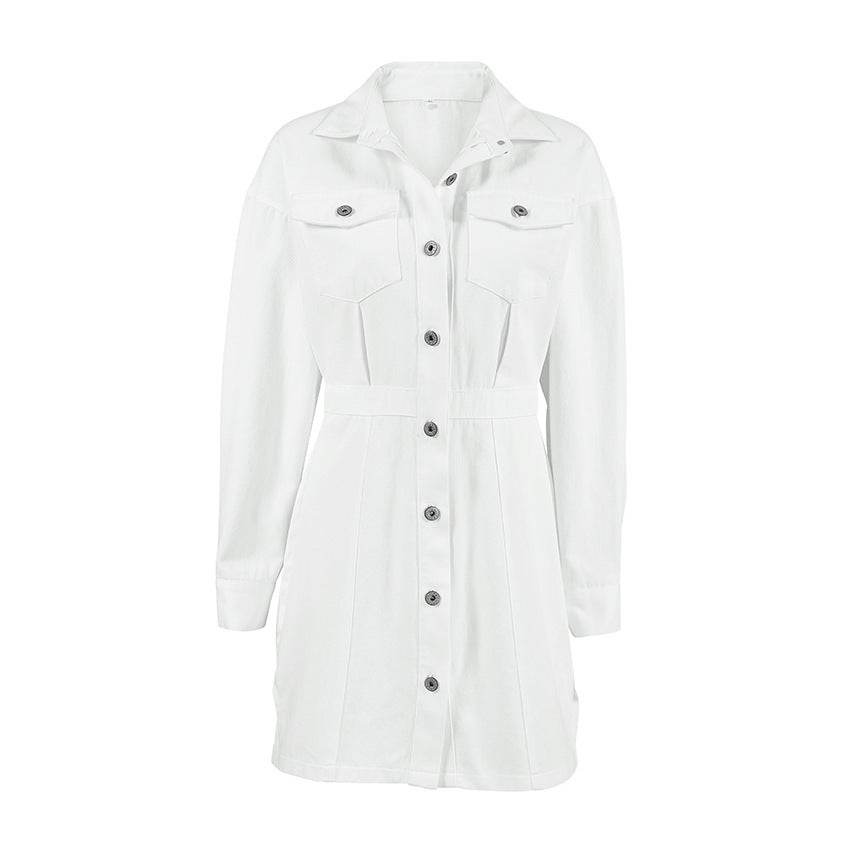 Cotton Waist β A-Line Mid Waist Short Skirt with Pockets - Velora