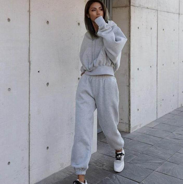 New Style Autumn And Winter Women's New Casual Hoodie Coat Sports Suit - Velora