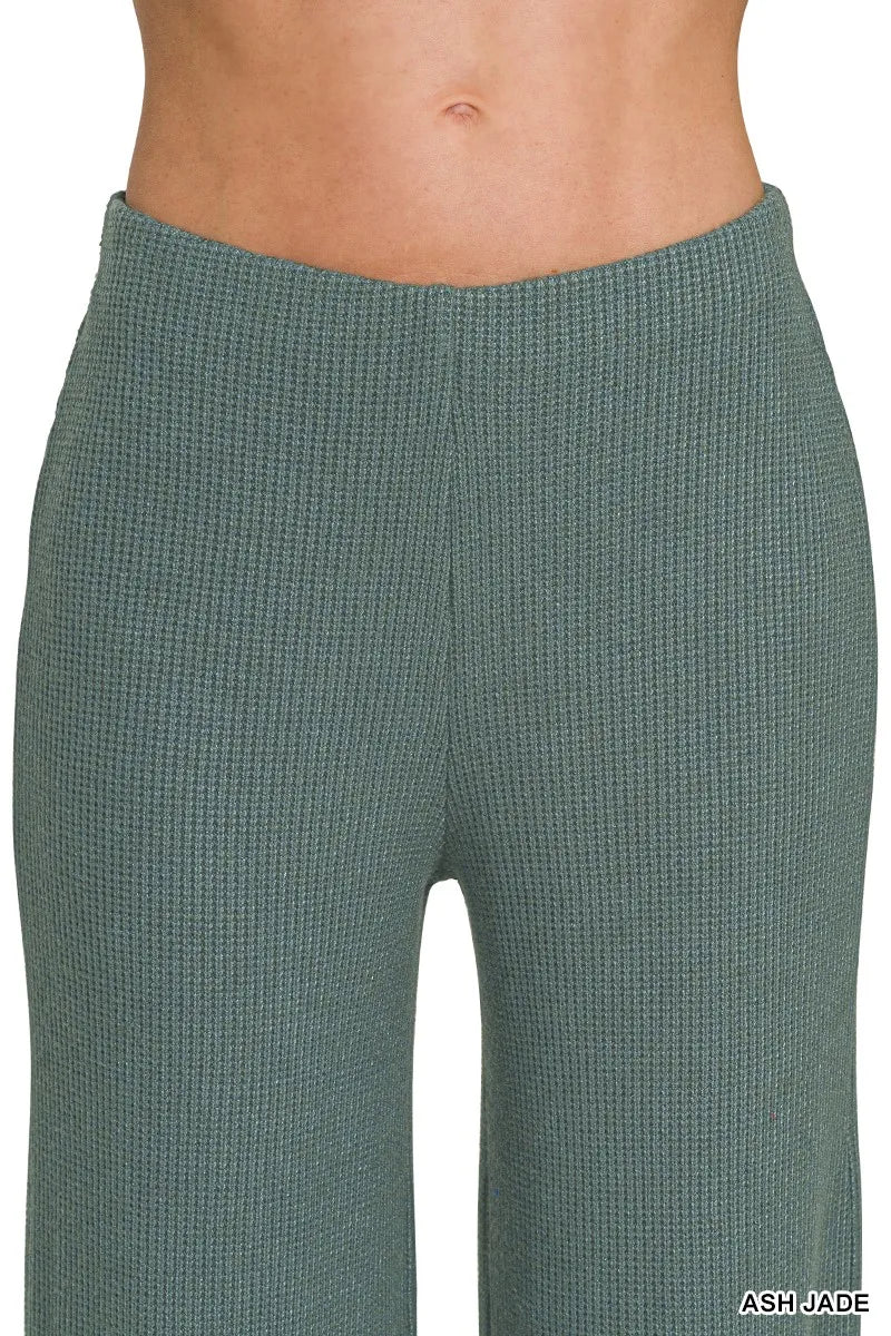 Zenana Mock Neck Top and Pants Sweater Set - Velora