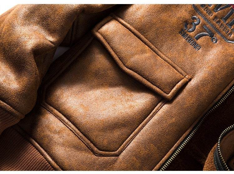 Lambswool Fleece-lined Thickened Suede Fabric Jacket - Velora