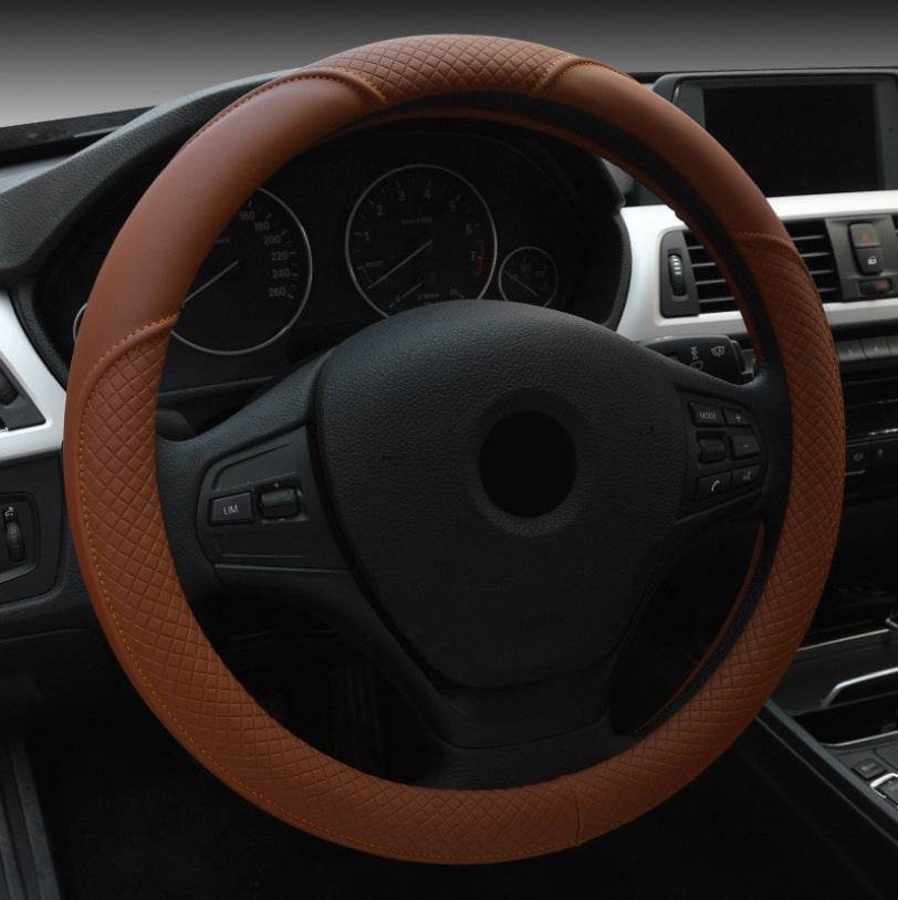 New Four Seasons Four Seasons Universal Ice Silk Non-Slip Car Steering Wheel Cover Braid Interior Car Accessories - Velora