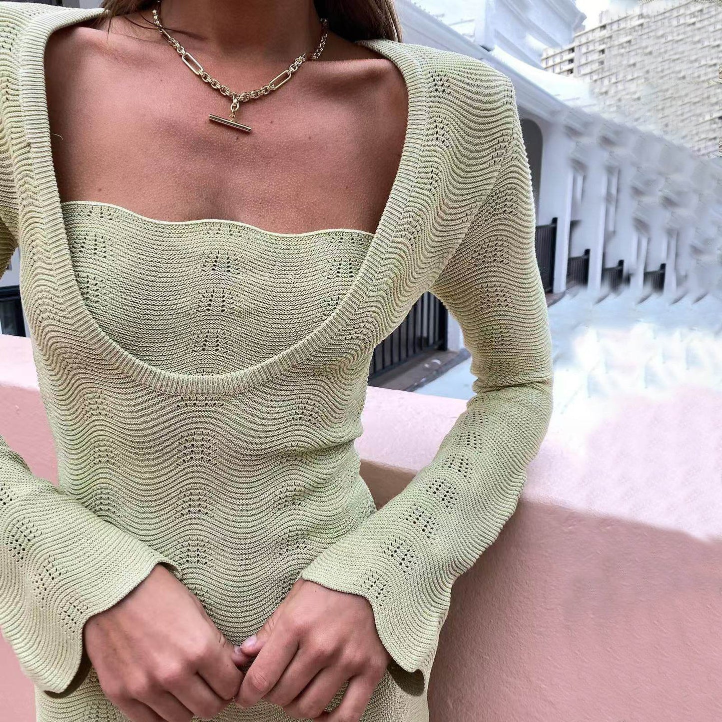 Design Knitted Dress Women's Slim Fit - Velora
