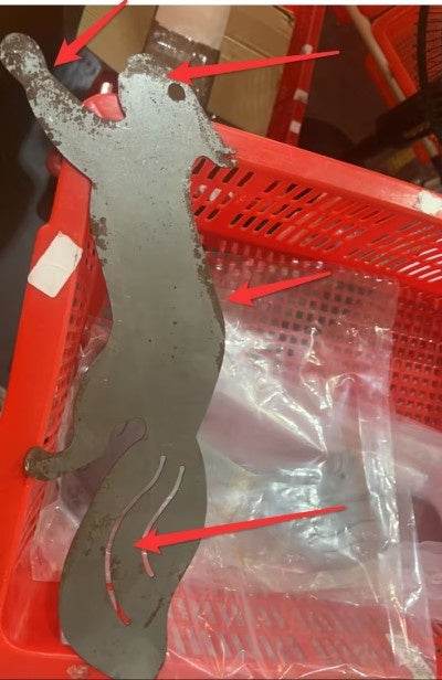 Household Rusty Squirrel Silhouette Screw Insert - Velora