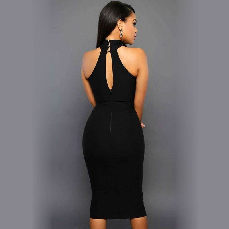 Sling Dress Formal Dress Ladies Prom Dinner Black Strapless - Velora