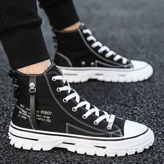 Canvas Shoes, Breathable Thick Sole, Board Shoes, Gaobang Casual Shoes - Velora