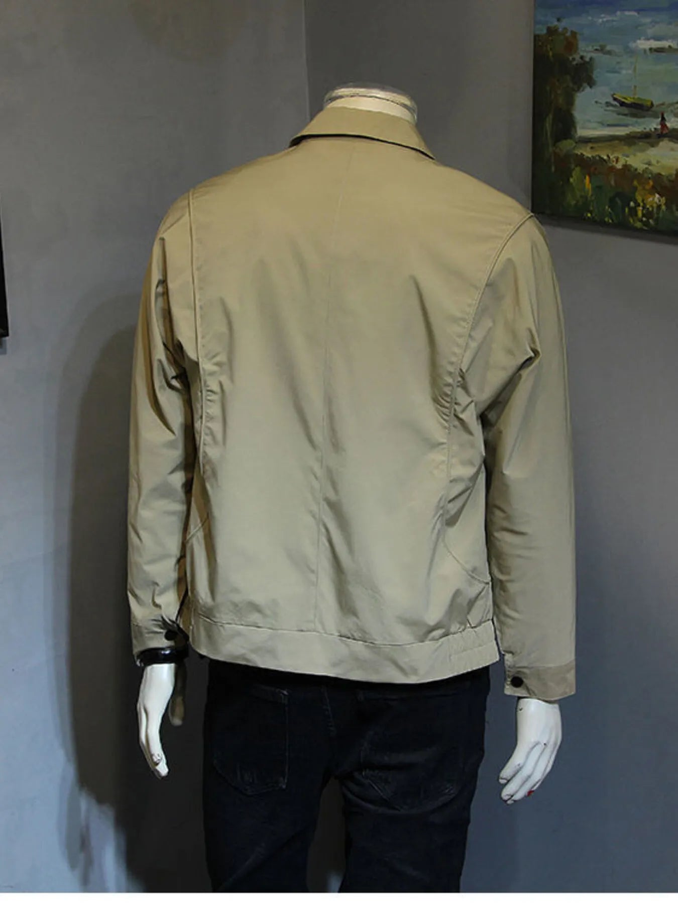 Men's Plus Size Snap Down Long Sleeve Jacket - Velora