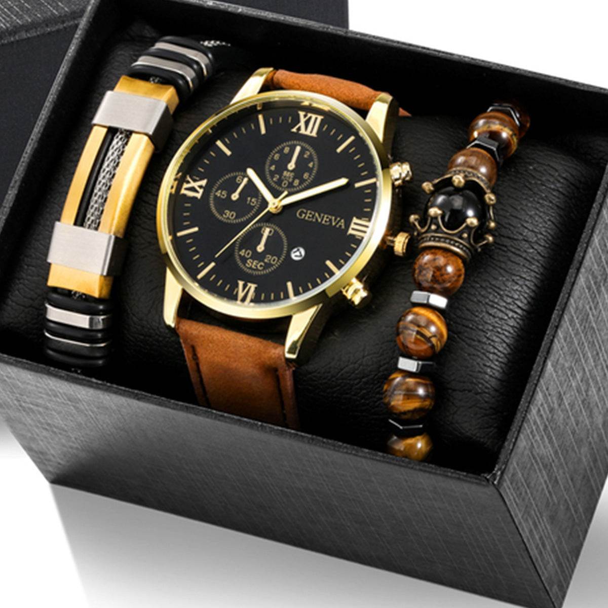 Watch Stainless Steel Bracelet Beaded Suit - Velora
