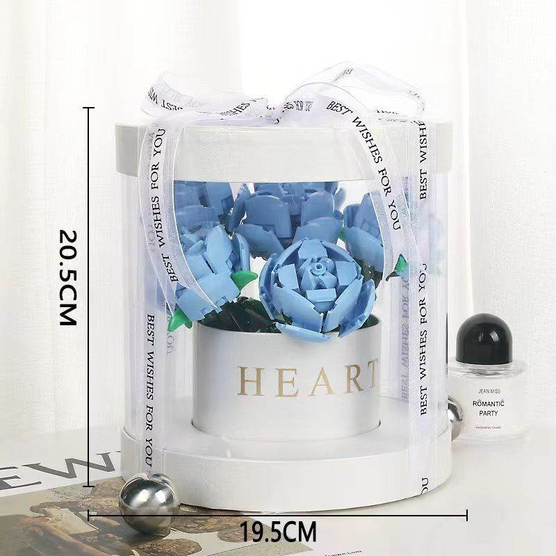 Building Blocks Rose Bouquet Flower Pot - Velora
