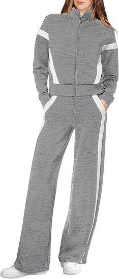 Sweatshirt Wide Leg Track Pants Sportswear - Velora