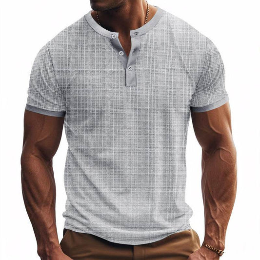 Breathable Casual Henley Shirt Top - Velora