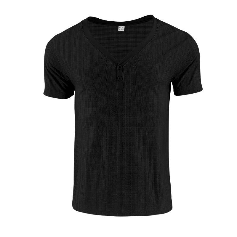 American Summer Men's V-neck Loose Breathable Short Sleeve - Velora