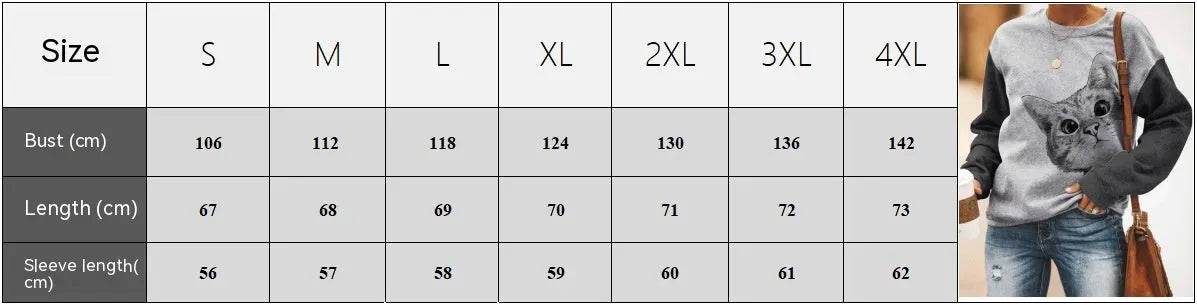 Digital Printing Sweater Hipster Round Neck Pullover Long Sleeve Sweater Women - Velora