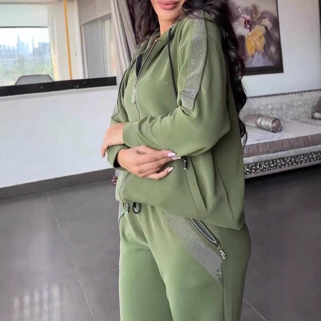 Women's Long-sleeved Trousers Sweater 2-piece Set - Velora