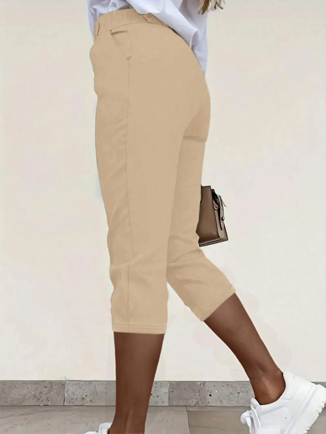 Pleated Detail Pants with Pockets - Velora