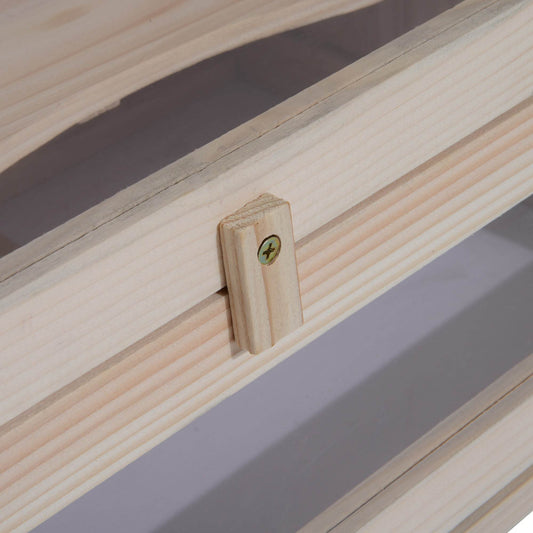 2- Tier Wooden Crafted Hamster Rodent Habitat Cage - Velora