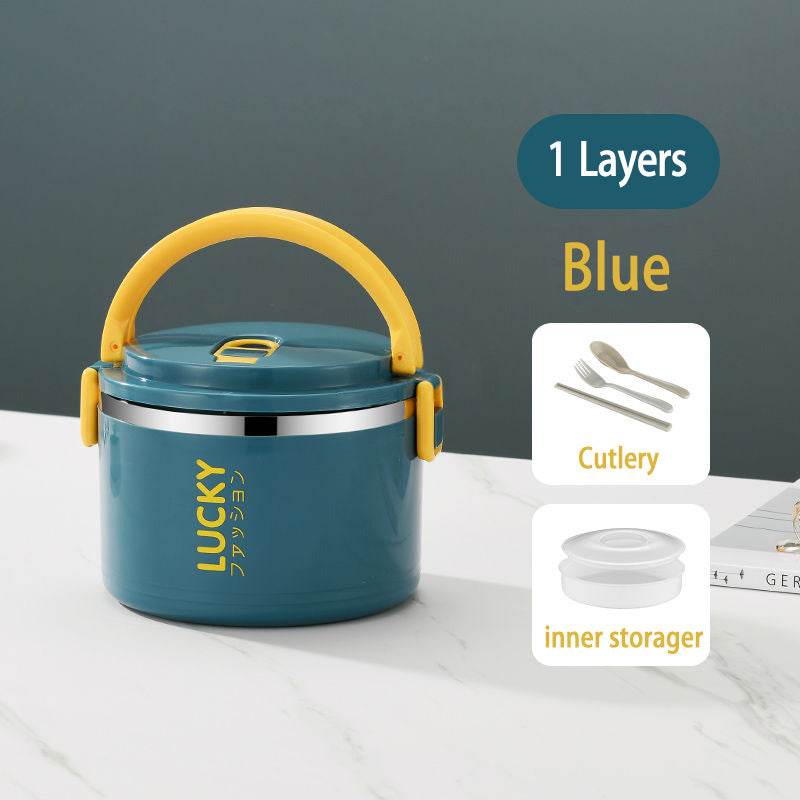 Sealed Multi Layered Thermal Stainless Steel Insulated Lunch box - Velora