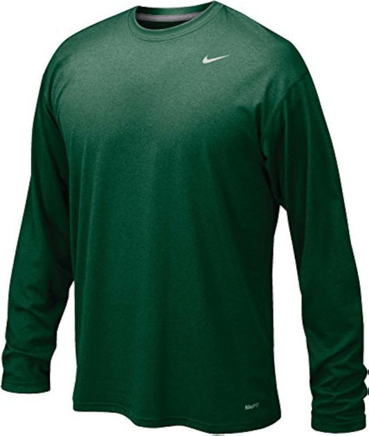 Nike Dk Green Legend Long Sleeve Performance Shirt (Extra Large)