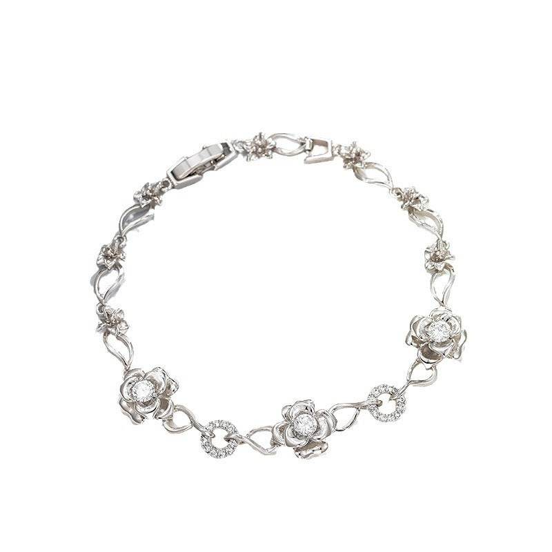 Sweet Delicate Flower Stitching Bracelet Female Ins Style - Velora