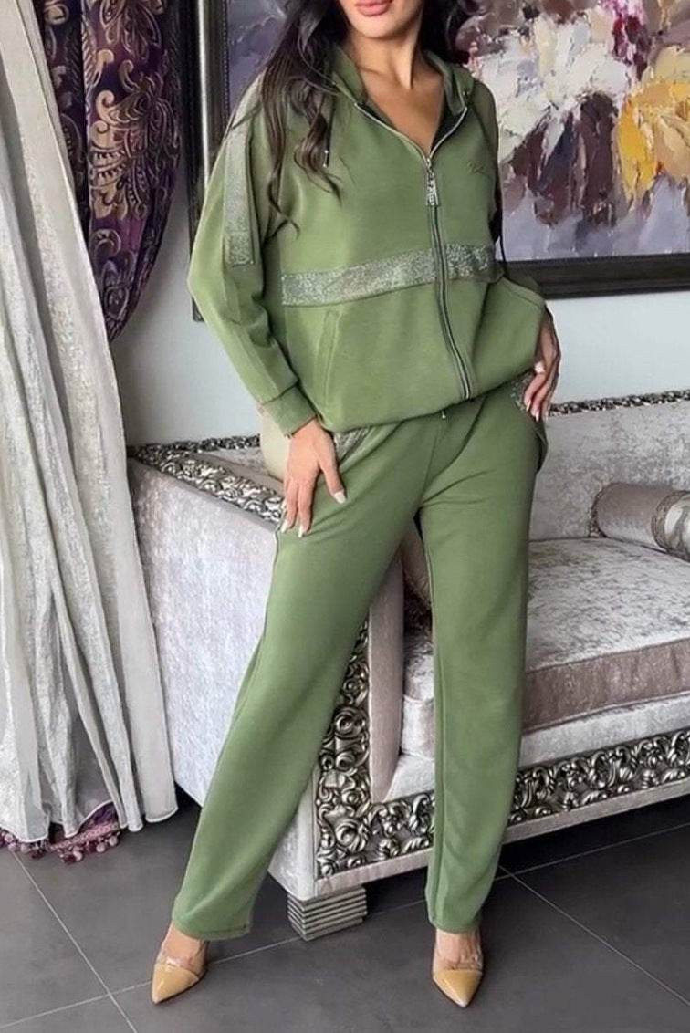 Women's Long-sleeved Trousers Sweater 2-piece Set - Velora