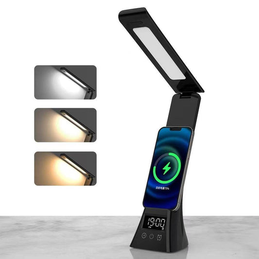 Wireless charging lamp with phone charger
